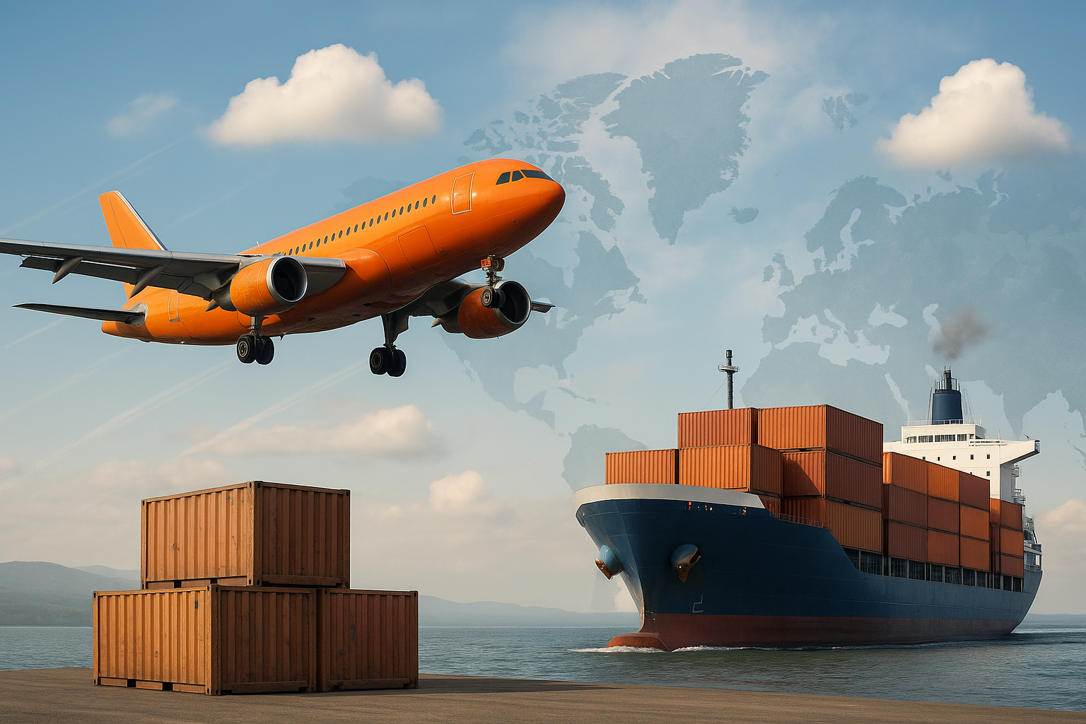 Importación aérea vs marítima: costos, tiempos y ventajas